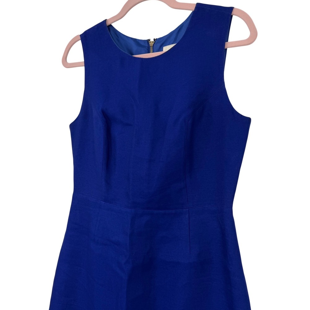 Kate Spade Sheath Dress Womens 6 Blue Silk Blend Sleeveless Round Neck Preppy